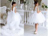 Kaleah Wedding Flower Girl Dress in Satin
