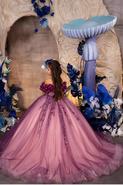 Viorelle Ombré Sequin Gown – Couture Girls Pageant & Special Occasion
