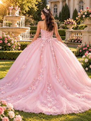 Aurelia Floral Quinceañera Ball Gown | Queen Collection