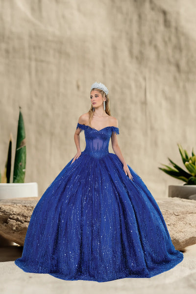 Solana Radiance Gown – Glitter Quinceañera Dress in 6 Colors