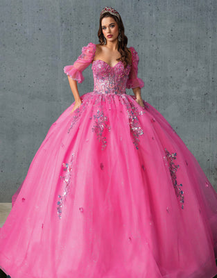 Rose Pink Quinceañera Ball Gown | Queen Collection