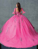 Serenella Rosé Quinceañera Gown – Rose Pink Glitter Dress