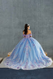 Seraphielle Bloom Gown – Lilac & Bahama Blue Quinceañera Dress