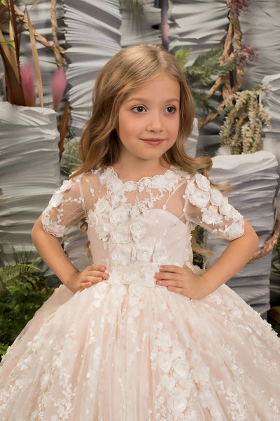 Rosabelle Couture Gown – Elegant Floral Lace Special Occasion Dress