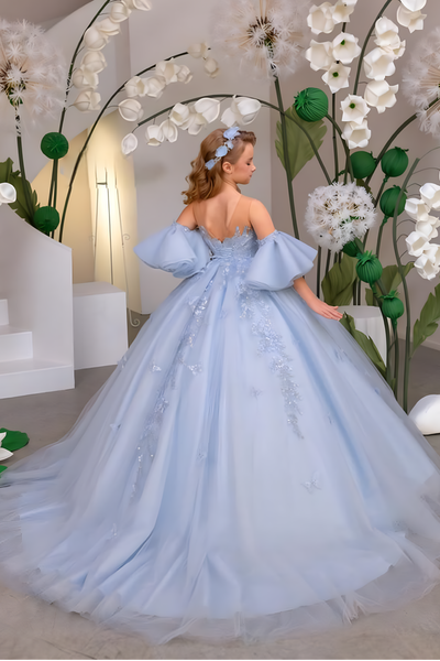 Seraphielle Bleu Couture Girls Pageant Gown | Fashion Couture