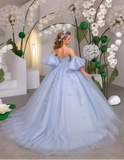 Seraphielle Bleu Couture Girls Pageant Gown | Fashion Couture