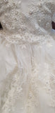 Handmade Baptism Gown Christening Beaded Lace Gown Baby Baptism Dress