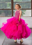 Princess Collection Pageant Girls Dress with Ruffled Skirt - Elegant Party Gown