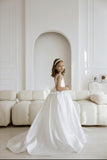 Ivory Satin Communion Dress for Girls Elegant Pageant