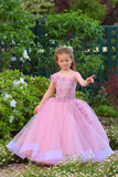 Birthday Party Flower Girl Tulle 3D Lace Baby Pageant Baptism Dress