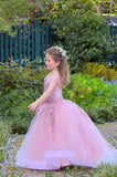 Birthday Party Flower Girl Tulle 3D Lace Baby Pageant Baptism Dress