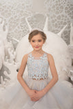 Tulle Flower Girl Dress Birthday Party Girl Special Occasion Gown 3D Flowers