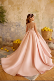 Pentelei Couture Girls Satin Ball Gown | Special Occasion