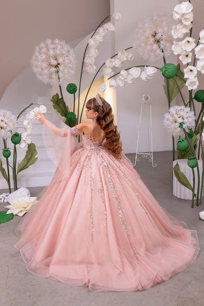 Araminta Rose Fashion Couture Girls Pageant Gown | Blush Kids