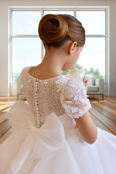 Ivory Communion Dress | Pentelei Couture Alina Gown