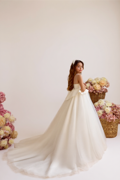 Luxury Flower Girl Dress for Wedding | Pentelei Couture Gown | Designer Kids Ball Gown