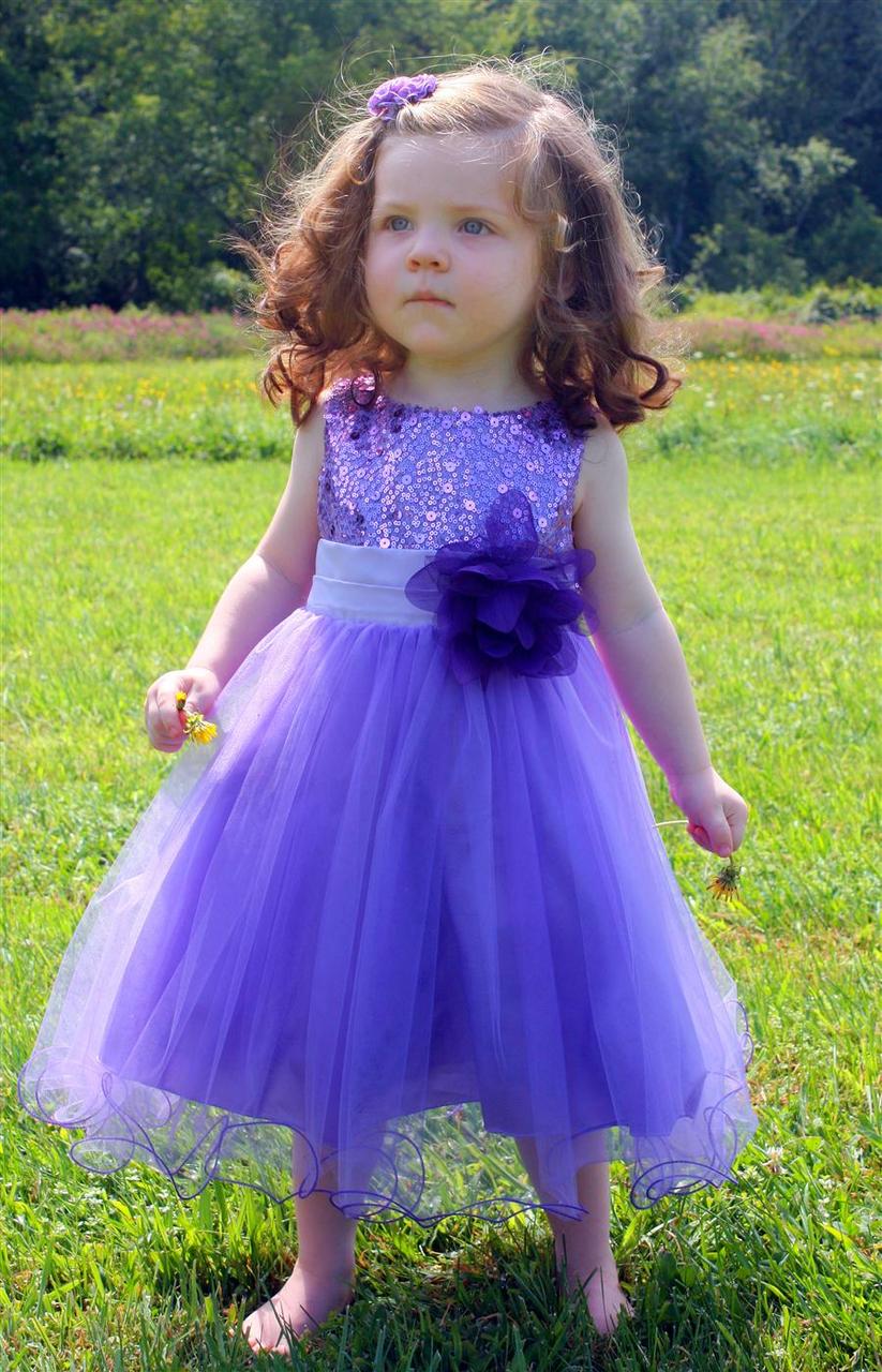 Lovely Sequin And Tulle Party Dress For Girls 