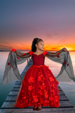 Elegant Flower Girl Dress with 3D Floral Design | Princess Collection