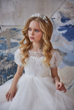 Pentelei Couture White Sparkle Communion & Pageant Gown