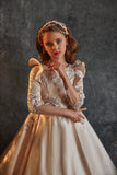 Girls Blue & Ivory Couture Pageant Dress – Pentelei Couture