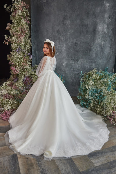 Evelina Blossom Couture Gown - Luxurious Communion Dress by Pentelei Couture