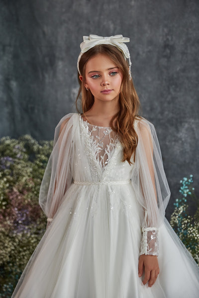 Evelina Blossom Couture Gown - Luxurious Communion Dress by Pentelei Couture