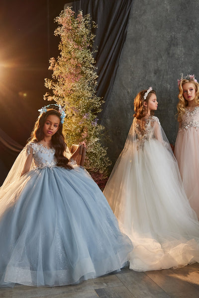 Anastelle Grace Ivory Gown with Cape – Pentelei Couture