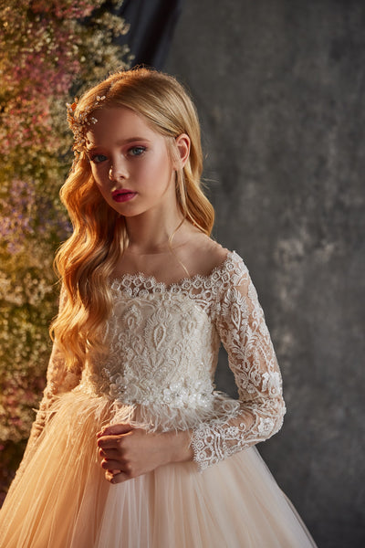 Pentelei Couture Wedding Party Communion Special Occasion Pageant Gown