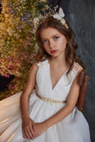 Pentelei Couture Flower Girl Communion Chiffon Gown - For Special Occasions