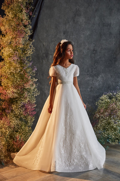Victoria Bloom Couture Gown - Elegant Communion Dress by Pentelei Couture