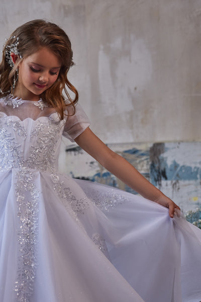 Liora Pentelei Couture White Communion & Pageant Dress