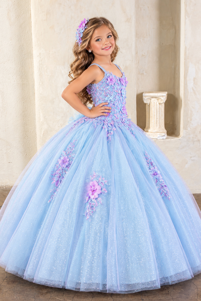 Girls Floral Ball Gown for Pageants & Formal Events