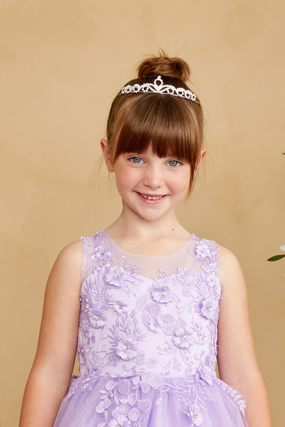 Girls Rhinestone Tiara Elegant Crystal Headpiece