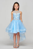 Tulle Sweetheart Neckline Beaded Girl Pageant Party Hi Lo Dress