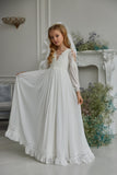 Pentelei Couture White Long Sleeve Communion Dress