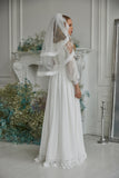 Pentelei Couture White Long Sleeve Communion Dress