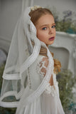 Pentelei Couture White Long Sleeve Communion Dress