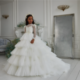 Pentelei Couture Communion Gown – Elegant White Lace