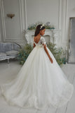 Pentelei Couture Beaded Communion Gown with Lace & Tulle