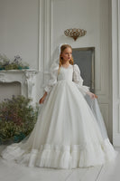 Pentelei Couture Communion Gown – Elegant Lace & Tulle Dress
