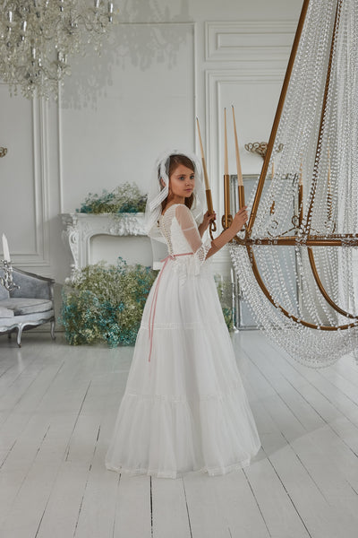 Pentelei Couture White Communion & Flower Girl Dress