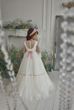 Pentelei Couture Aurelia Rose Girls Communion Gown