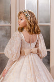 Pentelei Couture Girls Pageant Gown – Special Occasion Flower Girl Dress