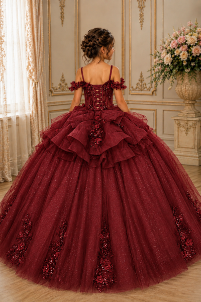 Girls Pageant Ball Gown with Corset Back | Princess Collection