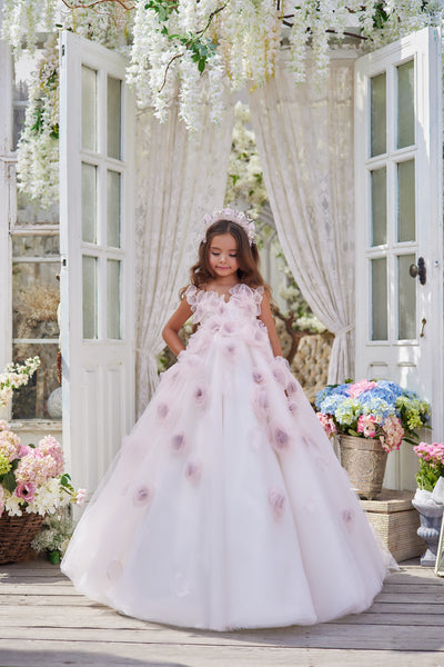 Pentelei Couture Flower Girl Wedding Gown – Pageant & Father-Daughter Dance
