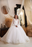 Pentelei Couture Gorgeous Communion Gown with Floral Motifs