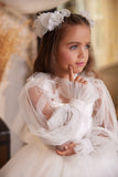 Pentelei Couture Gorgeous Communion Gown with Floral Motifs