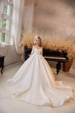 Pentelei Couture 3D Lace Gown: Stunning Communion Flower Girl Dresses for Kids