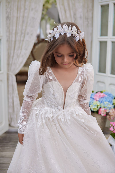 Pentelei Couture 3626 | Girls Exquisite Communion Flower Girl Dress