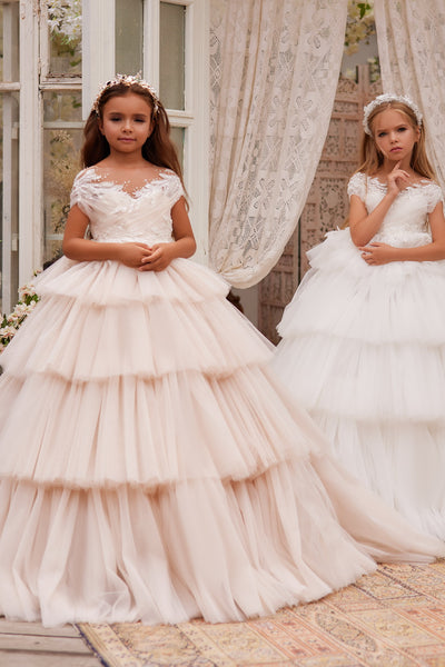 Pentelei Couture Pageant Gown - Stunning Flower Girl Dress